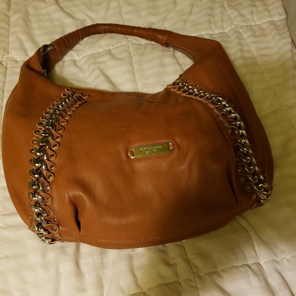 Micheal Kors suede wedges and leather shoulder hob - Picture 2 of 2